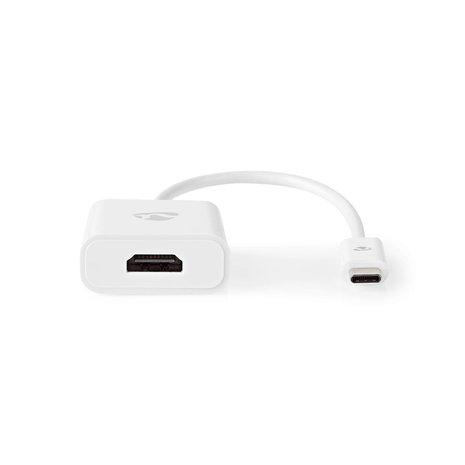 USB 3.1 | USB Type-C&trade; Male | HDMI&trade; Output | 0.20 m | Rond | Vernikkeld | PVC | Wit