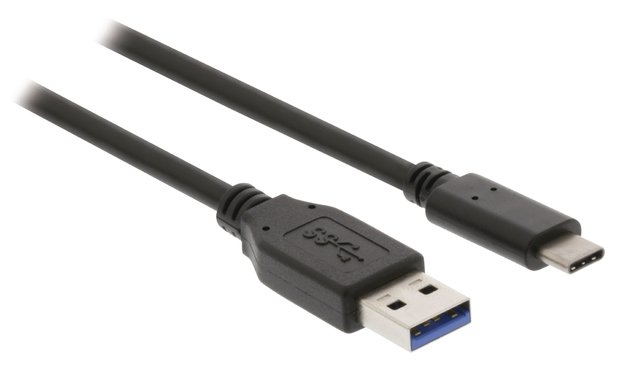 USB 3.1 Kabel USB-C Male - USB A Male 1.00 m Zwart