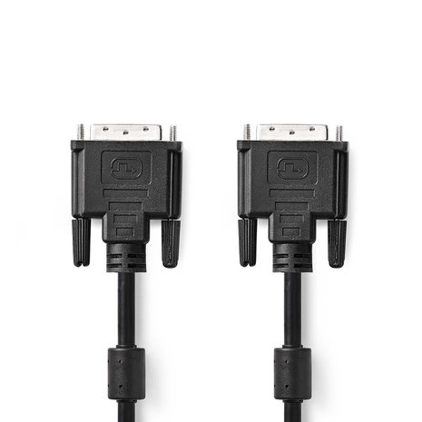 DVI-D 24+1-Pins Male | DVI-D 24+1-Pins Male | 1080p | Vernikkeld | 2.00 m | PVC | Zwart 