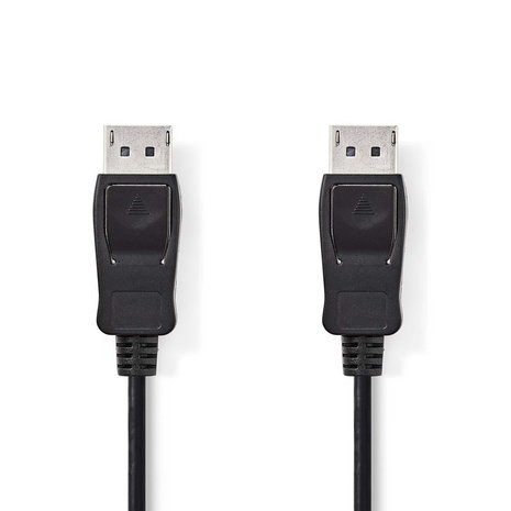 DisplayPort Male | DisplayPort Male | 4K@60Hz | Vernikkeld | 2.00 m | Rond | PVC | Zwart