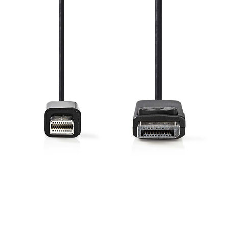 Mini-DisplayPort male - DisplayPort male | 2,0 m | Zwart