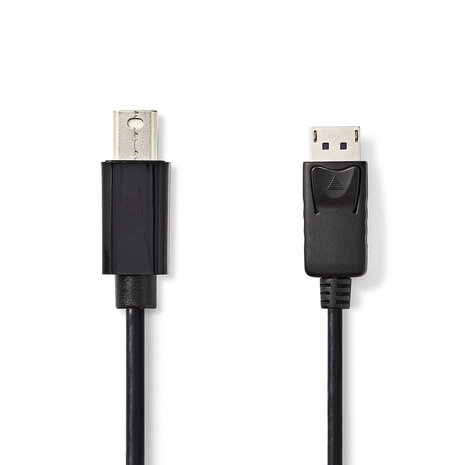 Mini-DisplayPort male - DisplayPort male | 2,0 m | Zwart