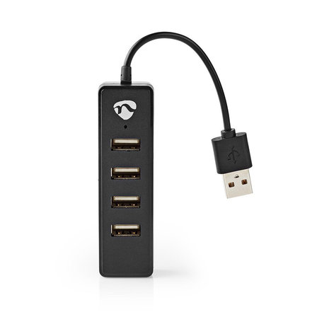 Nedis 4-Poorts USB HUB| USB 2.0 | Zwart