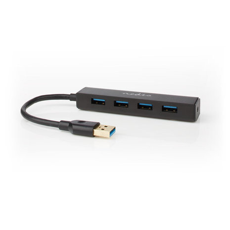 Nedis USB HUB | 4-poorts | USB 3.0 | zwart