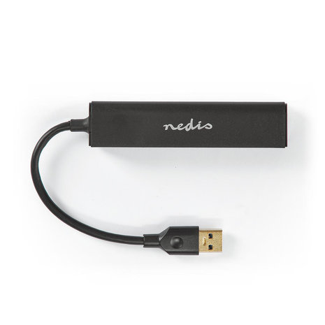 Nedis USB HUB | 4-poorts | USB 3.0 | zwart