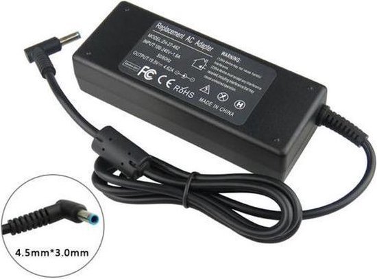 Replacement HP laptop adapter 4.5mm blauwe plug (2018-2023)