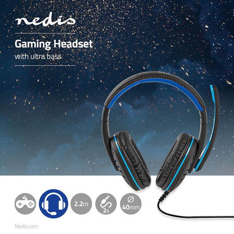 Nedis Xyawyon GHST100BK Stereo Gaming Ultra Bass Headset