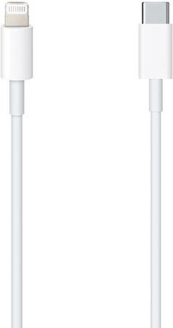 Apple Lightning | Apple Lightning 8-Pins | USB-C Male | 2.00 m | Rond | PVC | Wit/Grijs