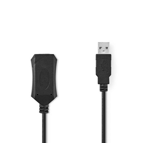  USB 2.0 verlengkabel | USB-A Male | USB-A Female | 480 Mbps | 5.00 m | Rond | Vernikkeld | PVC | Koper