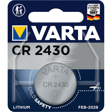 VARTA-CR2430 Lithium Knoopcel Batterij CR2430 3 V 1-Blister