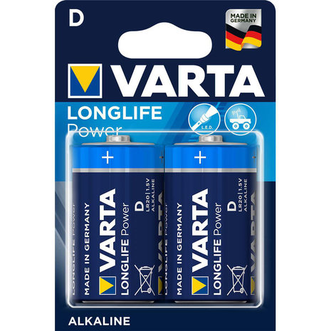 VARTA-4920/2B Alkaline Batterij D 1.5 V High Energy 2-Blister
