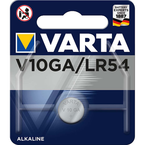 VARTA-V10GA Alkaline Knoopcel Batterij LR54 1.5 V 1-Blister