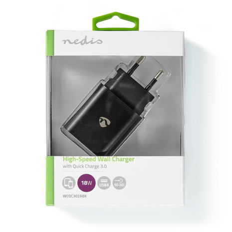 USB Oplader 1x 3,0 A | Outputs: 1 | Poorttype: 1x USB-A | Geen Kabel Inbegrepen | 18 W | Automatische voltage selectie