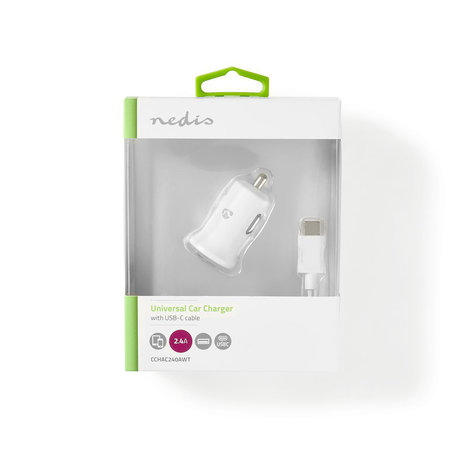 Auto USB-C laadkabel 1x 2,4 A | Poorttype: USB-A | USB-C&trade; (Los) Kabel | 1.00 m | 12 W