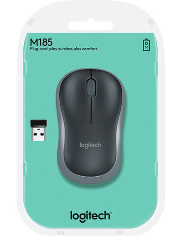 Logitech M185 Zwart/grijs