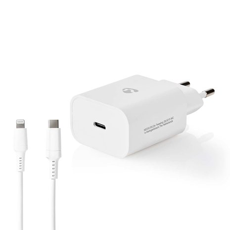 Nedis Apple lightning snellader | set | 1meter | 20watt