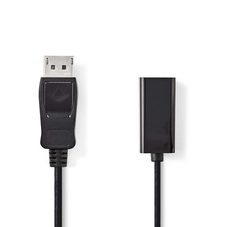 DisplayPort Male | HDMI&trade; Output | 1080p | Vernikkeld | 0.20 m | Rond | PVC | Zwart 