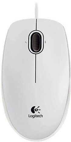 Logitech B100 USB muis wit