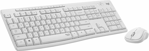 Logitech MK295 Silent draadloos toetsenbord en muis Wit