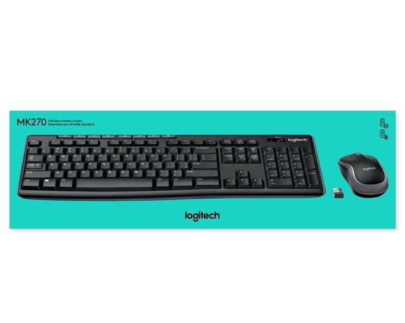 Logitech MK270 draadloos toetsenbord en muis