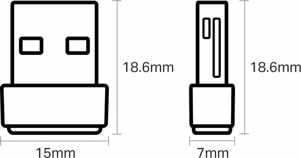 TP-Link Archer T2U Nano - Mini WiFi-adapter - AC600 Dual Band