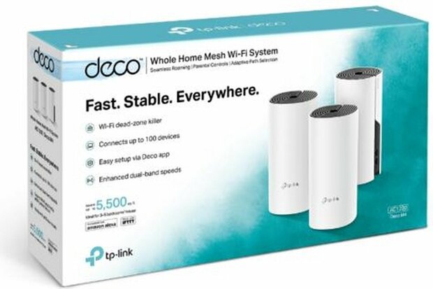 TP-Link Deco M4 AC1200 - Multiroom Wifi - Mesh Wifi - 3-Pack