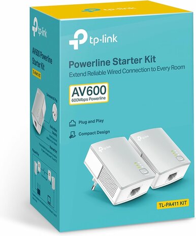 TP-Link TL-PA411 KIT - Powerline - 600Mbps - 2 stuks