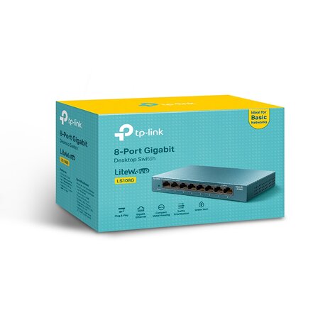 TP-LINK LS108G netwerk switch - Gigabit - 8 Poorts - Unmanaged
