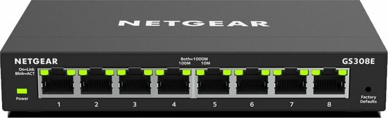 Netgear GS308E - Managed switch - 8 Poorts
