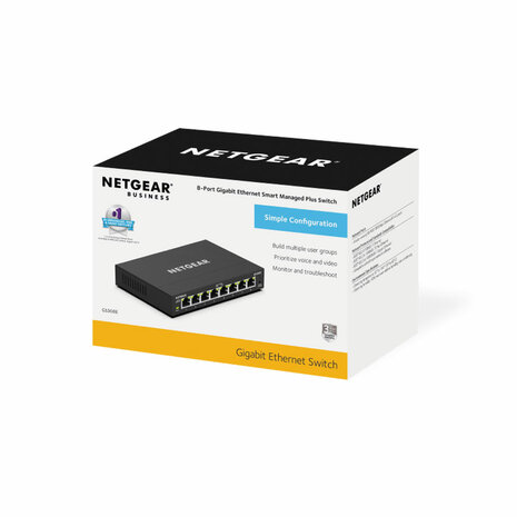 Netgear GS308E - Managed switch - 8 Poorts