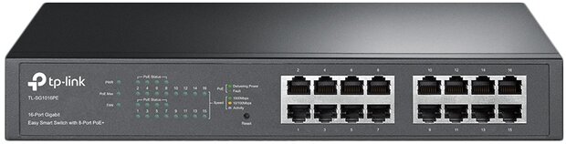 TP-LINK TL-SG1016PE netwerk switch - PoE - Gigabit - 16 Poorts - Managed