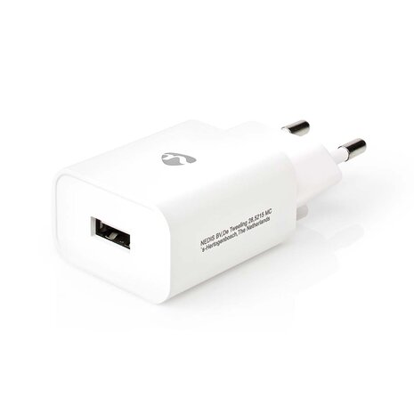 Wandoplader 2,1 A | 1 uitgang | USB-A | Wit voor Telefoon en tablet