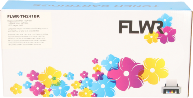 Flower TN241BK toner voor Brother | Zwart