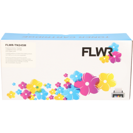 Flower TN245M toner voor Brother | Magenta (rood)