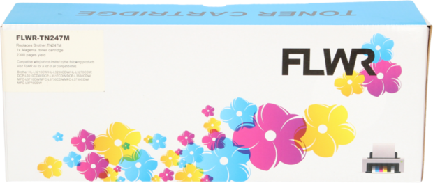 Flower TN247M toner voor Brother | Magenta (rood)