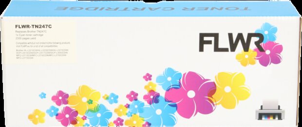 Flower TN247C toner voor Brother | Cyaan (blauw)