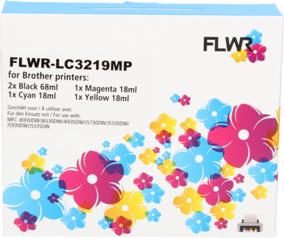 Flower LC3219XL 4 PACK | 3 kleuren XL + 2x zwart XL