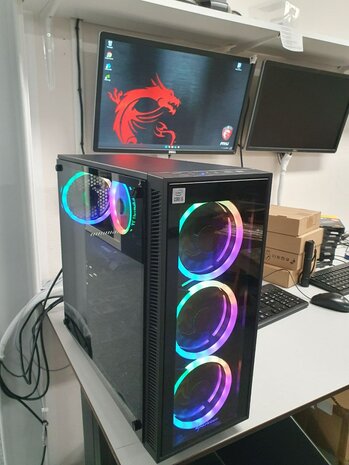 RGB GAME PC Zelfbouw - Intel&reg; Core&trade; i5-8400 4.00Ghz - 32GB DDR4 - NVIDIA RTX3060 12GB - WIN11Pro - Gebr. 6mnd
