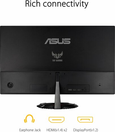 ASUS TUF Gaming - 24inch - Full HD Monitor - 165Hz - 1ms -  IPS - DPort - HDMI