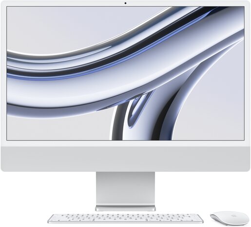 Apple iMac - 24 inch 4.5K Retina - Apple M3 8 Core, 10 Core GPU - 16GB - 256GB SSD - Zilver