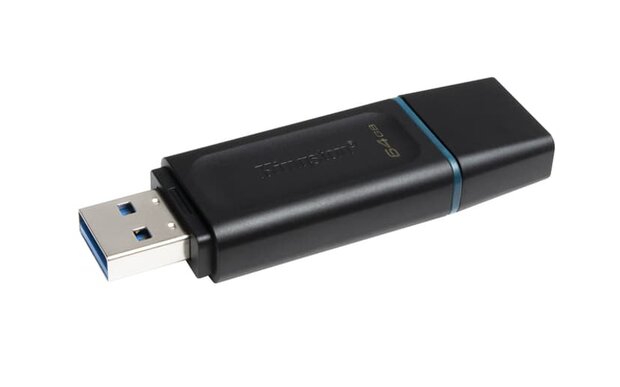 Kingston USB Stick - 64GB - USB-A - Zwart