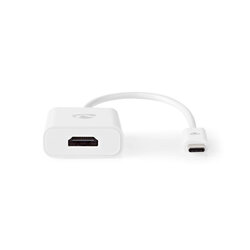 USB 3.1 | USB Type-C™ Male | HDMI™ Output | 0.20 m | Rond | Vernikkeld | PVC | Wit