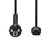 Netsnoer | IEC-320-C13 | IEC-320-C14 | 90° Gehoekt | Recht | Vernikkeld | 2.00 m | Rond | PVC | Zwart